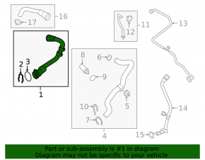 Upper cooling pipe Porsche Macan 17-24 2.0T
