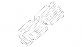 Front panel air duct deflector central left Mercedes W167 GLE 350 450 20-23 broken guide mounts