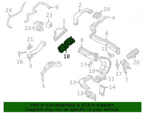 Front panel air duct deflector central left Mercedes W167 GLE 350 450 20-23 broken guide mounts