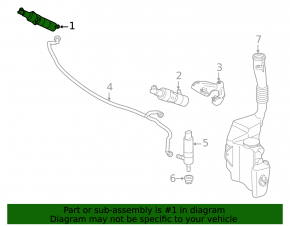 Right headlight washer nozzle Mercedes GLK-class X204 10-15