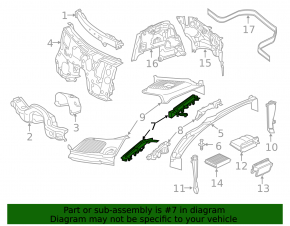Windscreen wiper seal right Mercedes GLC 16-22 upper