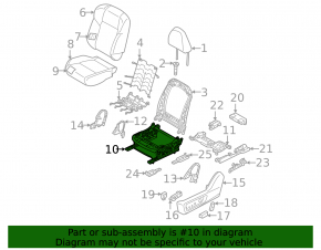 Mitsubishi Outlander 22-25 driver's seat longitudinal adjustment motor