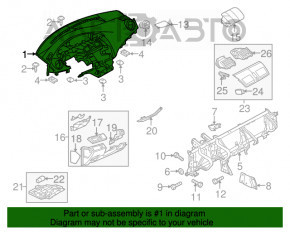 Dashboard front panel without AIRBAG Mazda3 MPS 09-13