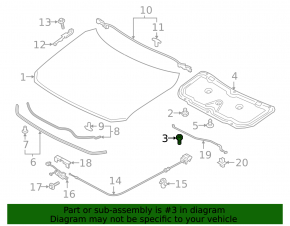 Left hood bumper Mazda CX-5 17-24 on TV