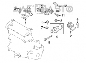 Left engine mount for Mazda CX-7 06-12
