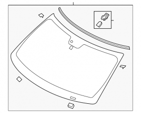 Ford Explorer 11-17 Windshield