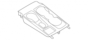 Ford Escape MK4 20 center console trim - cup holder and selector frame, broken mount