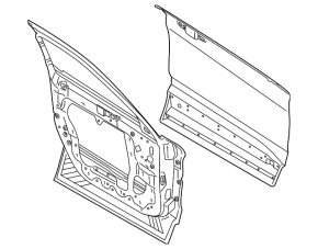 Door assembly front right Ford Explorer 20-23 white AZ, keyless, butt
