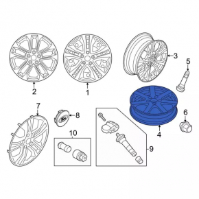 Spare tire for Ford Escape MK4 20-24 R17 155/70, cast