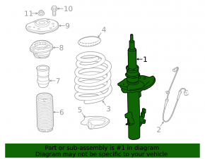 Front right shock absorber for Land Rover Range Rover Evoque 2016-2018