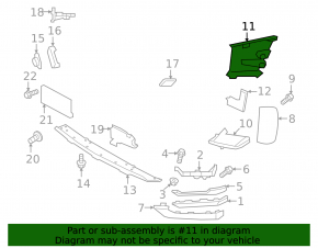 Front left bumper air duct for Land Rover Range Rover Evoque 19-21