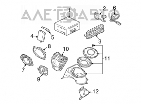 Mitsubishi Galant 2004-2012 front left door speaker