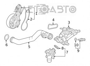 Water pump Acura TLX 15- 2.4