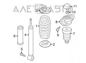 Rear right shock absorber support VW Beetle 12-19
