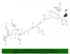 Left muffler tip for Infiniti QX30 17-19