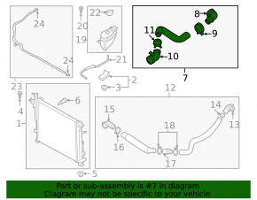 Upper cooling hose Hyundai Santa FE 21-23 2.5