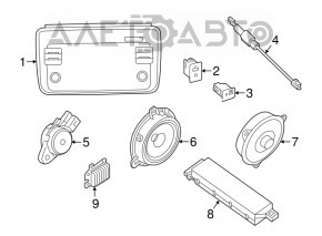 Speaker door front left Nissan Leaf 18-22 Bose