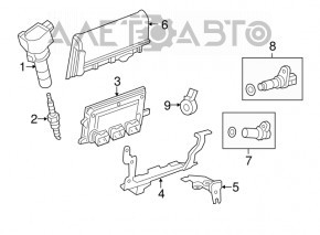 ECU block engine computer Acura ILX 13-14 2.0