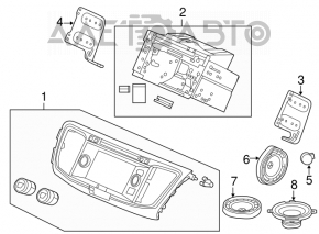The upper information display for the Honda Accord 2013-2015