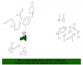 Door hinge upper front left BMW X3 F25 11-17