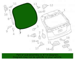 Rubber seal for tailgate Chevrolet Bolt EUV 22-23