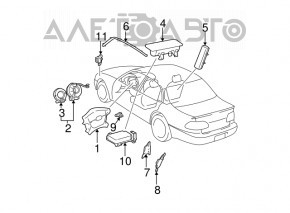 Toyota Camry v30 02-04 steering wheel airbag cover