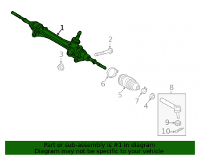 Lexus RX350 RX450h 16-22 Steering Rack Without Rods