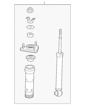 Rear left shock absorber Lexus GS350 GS450h 13-15