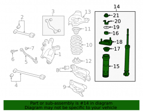 Rear left shock absorber Lexus GS350 GS450h 13-15