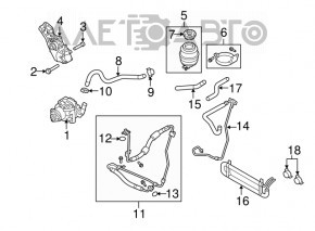 Power steering reservoir Audi A4 B8 08-12