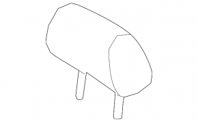 Headrest 2nd row left Audi A6 C7 12-18 beige leather