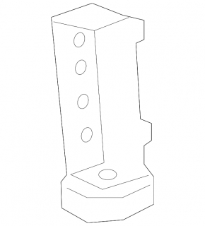 Rear bumper mount, left inner, Audi A6 C7 16-18