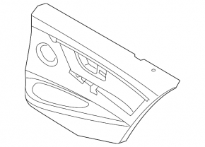 Door trim card rear left BMW 4 F36 15-20 Gran Coupe, with backlight, black leather