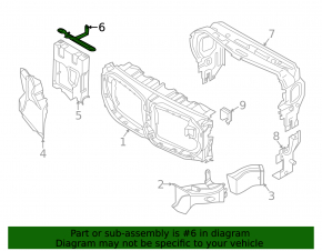 Additional radiator mount upper left BMW X7 G07 19- N63, S68