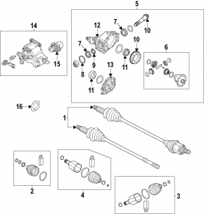 Rear differential gearbox Kia K5 21-26