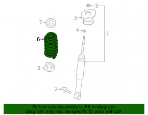 Rear left spring Nissan Sentra 20-24 stiffness white