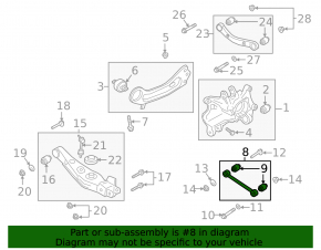 Lower rear left control arm Hyundai Santa FE 21-23