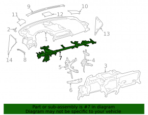Lexus CT200h 15-17 Torpedo Reinforcement Pipe