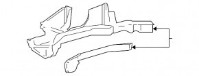Right fuel tank guard Toyota Prius 50 16-22 dented