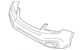 Front bumper bare Subaru Forester 17-18 SJ rest