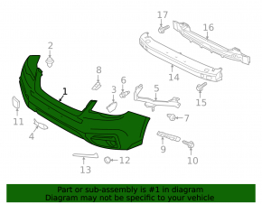 Front bumper bare Subaru Forester 17-18 SJ rest
