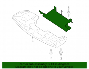 Upper radiator deflector Nissan Pathfinder 13-20