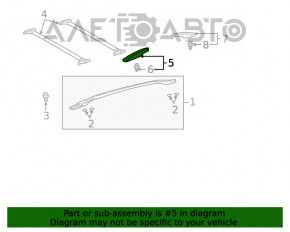 Roof rail plug front left Lexus RX300 RX330 RX350 RX400h 04-09