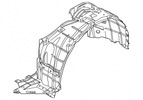 Front right fender liner for Nissan Murano z53 25-26