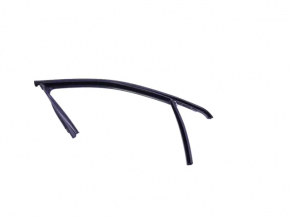 Upper front left door molding Jeep Compass 17-24 black with glass seal