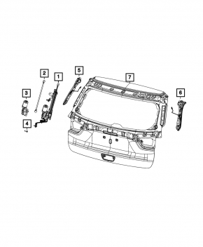 Right tailgate tilt sensor Jeep Compass 17-24