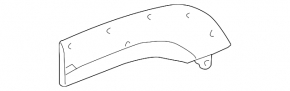 Right rear fender molding for Lexus GX470 03-09