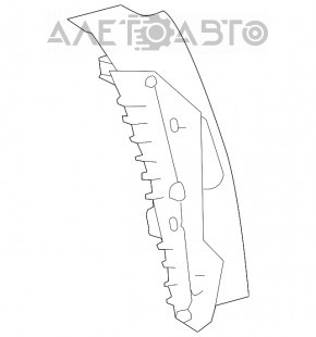 Outer Wing Light Cover Rear Right Lexus RX350 RX450h 16-22