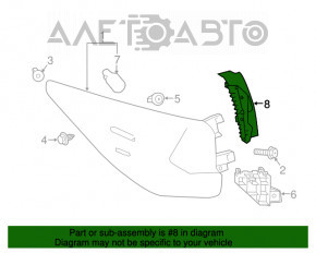 Outer Wing Light Cover Rear Right Lexus RX350 RX450h 16-22
