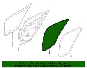 Kia EV6 22-24 Rear Left Door Seal